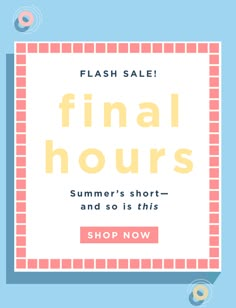 the flash sale is on for summer's short - and so is this shop now