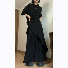 Women Loose Wide Leg Pants Japanese Culottes Straight Trousers Unisex  | eBay 115 Pounds, 130 Pounds, Straight Trousers, Tag Sale, Stylish Women, Wide Leg Pants, Casual Looks, Everyday Wear, Wide Leg