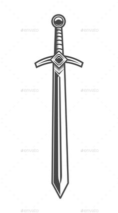 Tattoo Pedang, Swords Drawing, Knight Simple Drawing, Medieval Swords Tattoo, Swords Crossing Tattoo, Fantasy Short Swords Illustration, Swords Line Art, Medieval Swords Illustration, Thor Hammer Tattoo