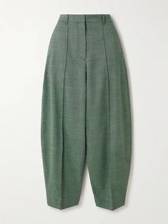 STELLA MCCARTNEY + NET SUSTAIN pleated stretch-wool tapered pants | NET-A-PORTER Men Drip, Winter 2024 Fashion Trends, Winter 2024 Fashion, Norm Core, Net Sustain, Autumn Soft, Stella Mc, 2024 Fashion Trends, Autumn Winter 2024