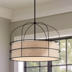 Create transitional intrigue with clean lines of an airy domed cage surrounding an interior fabric shade for a layered sculptural look. Gateway Park, our pendant collection, designed by Minka-Lavery creates a soft elegant look to your home or office décor which will be admired for years to come. Designed with two different finishes, Soft Brass and Coal and includes an Oatmeal Linen Shade. Two fixtures are a convertible design from a pendant to a semi-flush configuration. Engineered to allow adju Family Room Lighting, Downstairs Bedroom, Hanging Pendant Light, Minka Lavery, Mini Chandelier, Candelabra Bulbs, Kitchen Island Lighting, Hanging Pendant, Hanging Pendant Lights