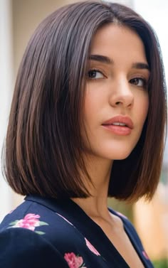 Bobs Straight Hair, Short Bob Hairstyles Straight Hair, Straight Cut Hair Medium, Ceo Hairstyles, Cute Short Haircuts For Straight Hair, Short Hair Straight Cut, Short Haircuts For Women Straight Hair, Short Haircut Straight, Short Haircut Straight Hair