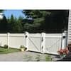 an image of a white fence in front of a house