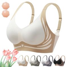 PRICES MAY VARY. 【Dawncog Wireless Push-Up Bra】2024 Summer new super gather bra provide lift and support, while the wireless design ensures you can move freely without any restrictions. Sculpting cups that prevent a sagging bust - keeping you away from the troubles of sagging and expanding breasts 【Full Coverage and Support】Designed with deep cups and full back coverage, our super push up bra hides back fat and offers anti-sagging function. Our anti-sagging lift full-figure seamless bra has wide Gather Bra, Posture Support, Super Push Up, Perfect Posture, Best Bras, Back Fat, Support Design, Seamless Sports Bra, Full Coverage Bra