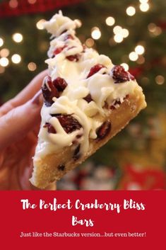 the perfect cranberry bliss bars just like the starbucks version, but even better