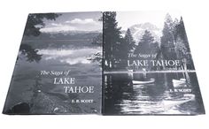 two book covers showing the story of lake tahoe