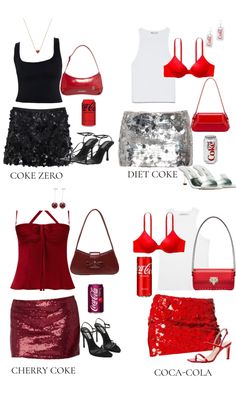 the different types of bags and purses are shown in this graphic style, including one with