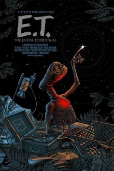 a movie poster for the film e t