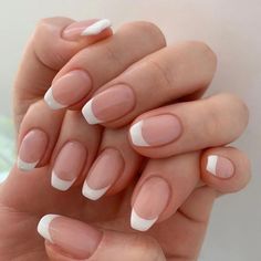 Explore easy-to-follow steps and tips for achieving stunning acrylic nails without the salon visit #naildesigns#acrylicnails#diyacrylicnails#simpleelegance#nailartideas#homemanicure#minimalnailart#nailinspo#elegantnails#nailfashion White French Nails, White French Tip, Easy Nails, Short Square Nails