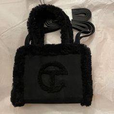 Ugg X Telfar Small Black Shopper Authentic, Bought Directly From Telfar Website Fur Telfar Bag, Cute Purses Crossbody Casual, Telfar X Ugg Bag, Ugg Purses, Ugg Bag, Black Uggs