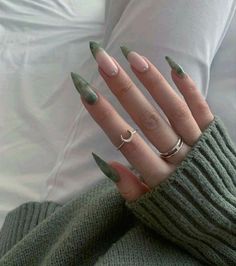 Nails Yellow, Milky Nails, Edgy Nails, Grunge Nails, Soft Nails, Long Acrylic Nails