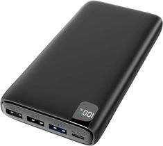 an external power bank is shown on a white background