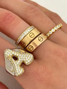 #epjewels #jewelry #rings #gold #stacking Hailey Bieber Jewelry, Ep Jewels, Luxury Jewelry Rings, Rich Energy, Most Expensive Jewelry, Cape Cod Jewelry, Ring Stack