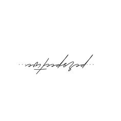 a black and white photo with the word somebody written in cursive writing