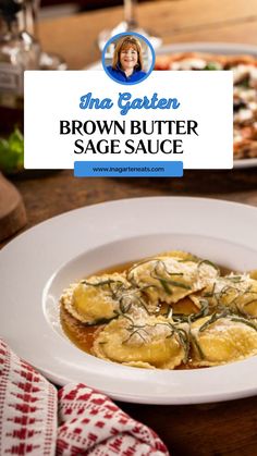 Ina Garten Brown Butter Sage Sauce Safe Butter Sauce, Brown Butter Sauce With Sage, Brown Butter White Wine Sauce, Creamy Brown Butter Sage Sauce, Sage Butter Sauce For Ravioli, Brown Butter Sage Ravioli, Browned Butter And Sage Sauce, Browned Butter Sauce For Ravioli, Brown Butter Sage Chicken