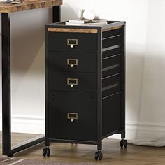 PRICES MAY VARY. Multi-purpose & Stylish: This four drawer file cabinet is designed to keep the office machines, paper, files, and supplies organized. It can be fixed beside or under the desk. The sleek and modern finish is an easy fit for office or home study. It can also be an end table, sofa side table, nightstand, etc., to meet all your needs. Stable and Durable: This filing cabinets for home office with a metal frame, which offers a longer service life and greater stability. With the premium MDF Board top, the overall durability would be significantly increased. Having 1 file drawer for A4 / letter size hanging file folders, the vertical filing cabinet can store large amounts of paperwork while taking up minimal space. Easy to Move Anywhere: Rolling on 4 wheels, this mobile file cabin Modern Desk With Storage, Under Desk File Cabinet, Filing Cabinet Organization, 4 Drawer File Cabinet, Rolling File Cabinet, Under Desk Storage, Cabinet Options, Hanging File Folders, Mobile File Cabinet