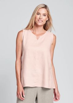 True Tunic - Linen Tank Top – FLAX Simple Tunic, Notched Neckline, Linen Tank Top, Linen Tank, Linen Clothing, Linen Jackets, Linen Clothes, Linen Shirt, Formal Occasion