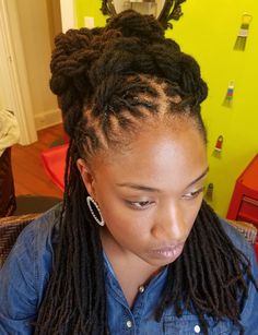 Alopecia Loc Hairstyles, Pinup Loc Styles, Locks Hairstyle, Loc Crown, Long Dreadlocks, Easy Natural Hairstyles, Locs Styles, Loc Inspiration, Loc Hairstyles