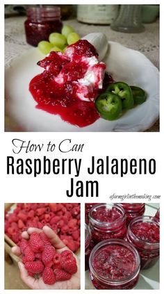 raspberry jalapeno jam recipe in jars