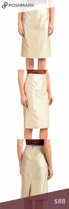 Gianfranco Ferre Women's Silk Beige Pencil Skirt GIANFRANCO FERRE WOMEN'S SILK BEIGE PENCIL SKIRT US M IT 42  New without tags  Country/Region of Manufacture: Italy  Retail Value: $475  This is authentic Gianfranco Ferre Women's Silk Beige Pencil Skirt   SKU: V-16069  Material: 34% Silk 36% Cotton  Measured Waist: 30"  Length: 25" Gianfranco Ferre Skirts Pencil Elegant Mini Skirt For Cocktail Occasions, Cocktail Knee-length Skirt, Elegant Knee-length Skirt For Cocktail, Elegant Knee-length Cocktail Skirt, Elegant Formal Mini Skirt For Summer, Knee-length Silk Party Skirt, Elegant Mini Skirt For Cocktail In Summer, Elegant Summer Mini Skirt For Cocktail, Elegant Mini Skirt For Summer Cocktail