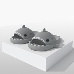 Thick Soled Funny Shark Slippers are made up of EVA material which helps in giving ultra comfort as it has a thick sole that is soft and super comfy to wear. It is light weight and easy to wash making them ideal slippers for any season, be it indoors or outdoors, these go with anything and everywhere. It comes in different colors and sizes making it suitable for everyone. Features: Shoe Type: Bathroom Slippers Applicable Place: Outside Upper Material: EVA Heel Height: Med (3cm-5cm) Heel Type: Fl Shark Mouth Open, Kawaii Shark, Couple Slippers, Shark Slippers, Sharks Funny, Kids Flip Flops, Image Swag, Object Drawing, Summer Slippers