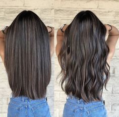 Virgin Black Hair, Cool Brunette, Dark Brown Hair Balayage, Brown Hair Inspiration, Dark Brunette Hair, Brown Hair Looks