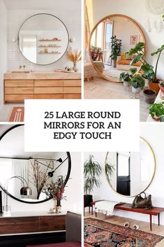 round mirrors for an edgy touch to any room in the house or office - 25 large round mirrors for an edgy touch to any room in your home