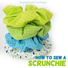 an image of how to sew a scrunchie