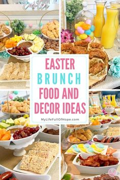 EASTER BRUNCH FOOD AND DECOR BUFFET IDEAS - Easter is such a wonderful holiday celebrating the resurrection of Jesus Christ and what way to celebrate with bright cheery colors. If you need even more ways to celebrate this day, our Easter brunch buffet is packed with food, menu, recipe ideas that your friends and family may enjoy. I share how you can use decor around your home for creating the special buffet set up. #easterbrunchideas # Easterbrunchbuffet #brunchideas Brunch Buffet Ideas, Easter Sunday Brunch, Menu Recipe