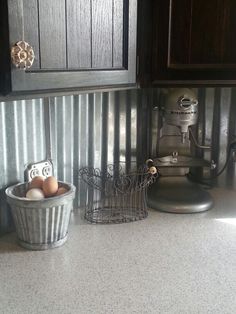 the kitchen counter is clean and ready to be used as a storage area for food