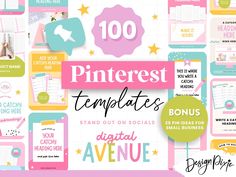 the top 100 pinterest templates for social media