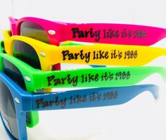 party like it's 1989 sunglasses with the words party like it's 1989 printed on them