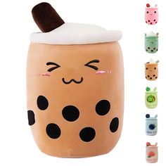 PRICES MAY VARY. Ice Cream Boba: Unique Pearl milk cup shaped boba design，nobody can refuse the cute Boba pillow plush toy. Boba Plushie: The boba tea plush toy is constructed with high quality PP fabrics,with good touch and good elasticity. Bubble Tea Plush：You can hold bubble plushie to sleep, lean on it to watch TV, or let it accompany you. The stuffed boba also can be as a home decoration, make your home full of love and warmth. Perfect Gift: If someone loves milk tea or boba, the bubble tea Stuffed Food, Kids Travel Pillows, Pearl Milk Tea, Close Eyes, Cuddle Pillow, Hug Pillow, Stuffed Animal Cat, Cute Piggies, Teddy Bear Stuffed Animal