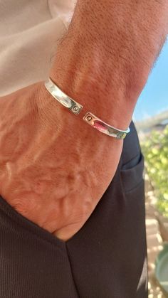 Simple Cuff Bracelet, Bangle For Men, Open Cuff Bracelet, Jewellery Marketing, Greek Jewelry, Bracelet Men, Semi Precious Beads, Minimalist Bracelet, Bracelet For Men