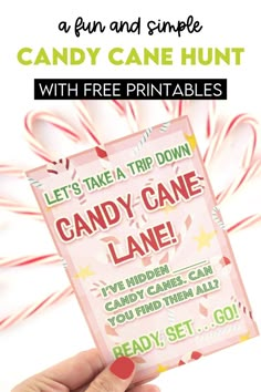 a candy cane hunt with free printables