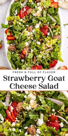 fresh and full of flavor, this strawberry goat cheese salad is the perfect side dish for any meal