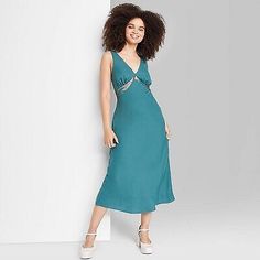 Top Rated Women's Lace Detail Slip Midi Dress - Wild Fable Dark Teal Blue XXS, womens clothing Hot Black Dress, Maroon Mini Dress, Linen Slip Dress, Slip Midi Dress, Short Sleeve Mini Dress, Sweater Dress Midi, Knit Midi Dress, Dark Teal, Overall Dress