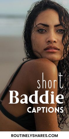 a woman with wet hair is posing for a magazine cover shot on the beach in front of the ocean