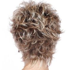 Short Dark Brown Mixed Blonde Highlight Pixie Cut Wigs Synthetic Layered Wigs | eBay Texturized Layers, Short Blonde Pixie Cut, Short Shag Hairstyles, Spiky Hair, Choppy Hair, Short Curly Wigs, Curly Hair Wig, Short Hair Wigs, Short Choppy Hair