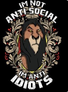 an image of a lion with the words i'm not anti - social, imani