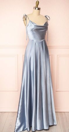 Green A-line Cowl Neck Long Formal Dress – Modsele Champagne Prom Dress, Formal Prom Dresses Long, Prom Dresses Long Mermaid, Prom Inspo, Prom Dress Inspiration, Cute Prom Dresses, Grad Dresses, Quince Dresses, Formal Dresses Prom