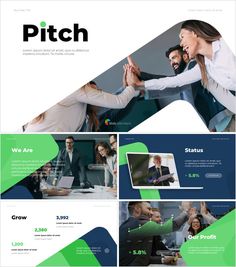 the pitch presentation slideshow is ready to be used as an example for powerpoint presentations