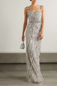 Sparkly Gown, Silver Gown, Couture Mode, Tulle Gown, Jenny Packham, Silver Dress, Looks Chic, Hollywood Stars, Beautiful Gowns