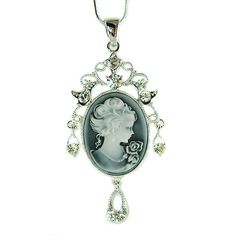 PERFECT GIFT FOR LADIES!!!You are getting a Gold Brown Victorian Look Cameo Pendant with Swarovski crystals. It comes with a FREE 18" inches gold-plated rhodium finish snake chain necklace with lobster clasp. Cameo size is 1 3/8" wide X 3" high (36mm X 75mm).Crystal Color: Light Col Topaz, Smoked Topaz===================Prices are in US$.For shipping policies and other important information, click on “profile” on the right.See an item that you like but has already been sold? Contact me to see if Luxury Cameo Necklace For Formal Occasions, Luxury Victorian Necklaces With Antique Finish, Silver Cameo Jewelry For Party, Party Silver Cameo Jewelry, Silver Formal Necklace For Christmas, Silver Necklace For Christmas Formal Occasion, Formal Silver Necklace For Christmas, Rhinestone Material, Necklace Elegant