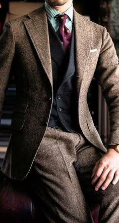 Classy Suits, Mens Fashion Blazer, Designer Suits For Men, Fashion Suits For Men, Tweed Suits, Sharp Dressed Man, Stylish Mens Outfits, Wedding Suits Men