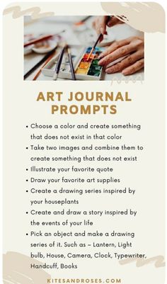 an art journal with the title, art journal for artists and students to write their own artwork