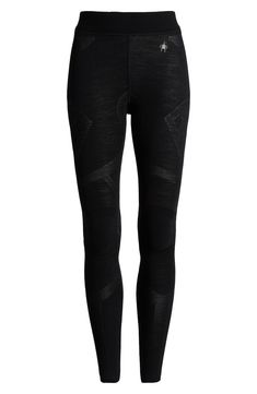 A proprietary design merges insulation, articulation and ventilation technology in these cozy base-layer leggings crafted from a stretchy merino wool blend. 30" inseam; 9" front rise (size Small) Merino wool naturally resists odors and helps regulate body temperature for comfort 52% merino wool, 45% polyester, 2% elastane, 1% polyamide Machine wash, dry flat Imported Black Compression Leggings For Outdoor, Insulated Leggings, Wool Leggings, Thermal Leggings, Body Temperature, Base Layer, Insulation, Merino Wool, Wool Blend