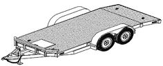 a drawing of a trailer that is not in the process of being used for transportation