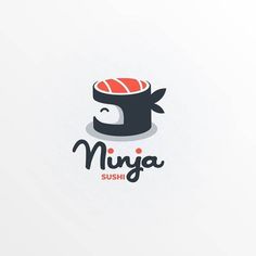 a sushi logo with the word ninja on it