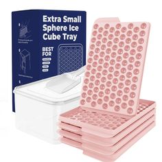 the extra small sphere ice cube tray is pink